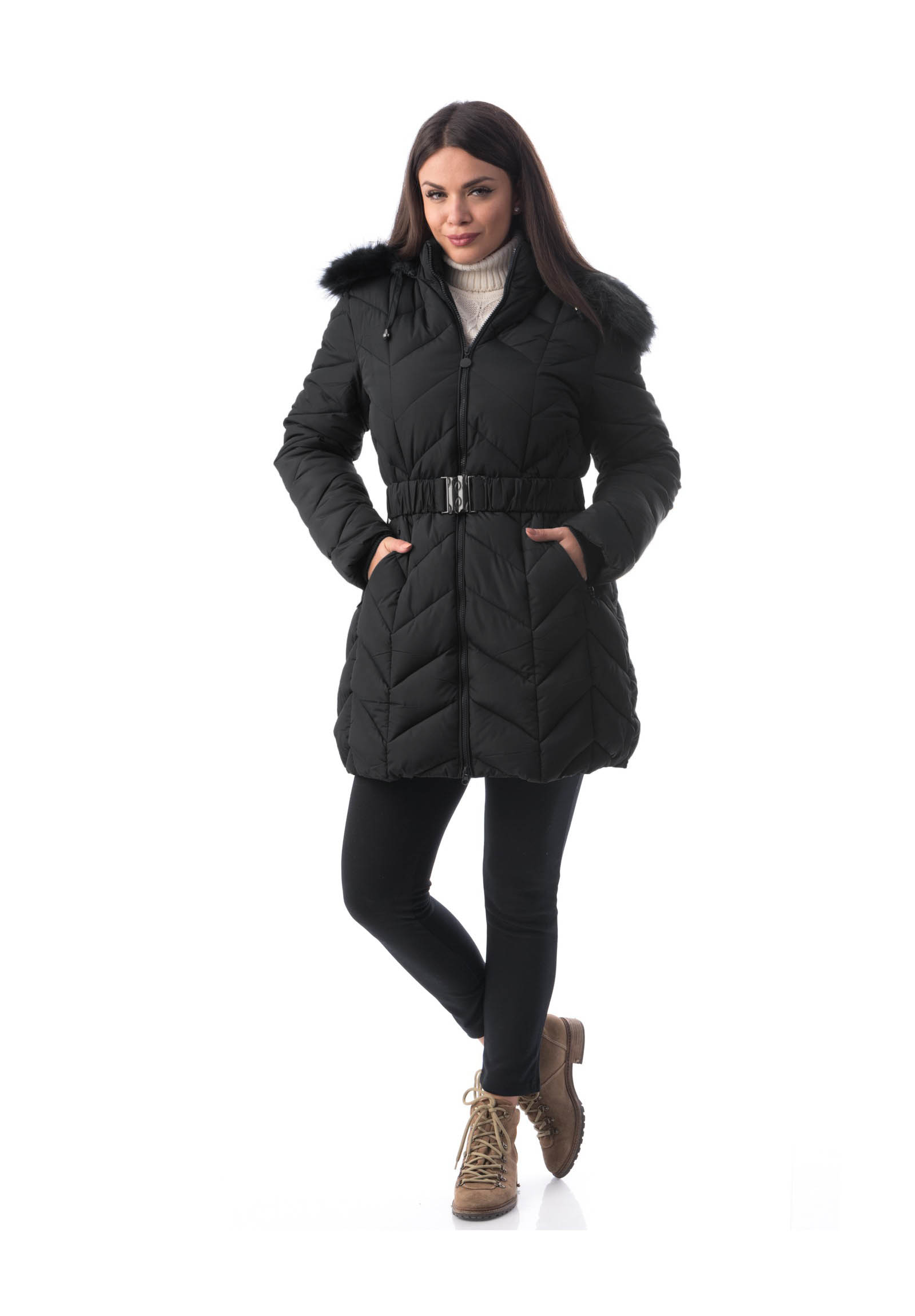 geaca neagra casual din fas captusita pe interior S040847 1 396827