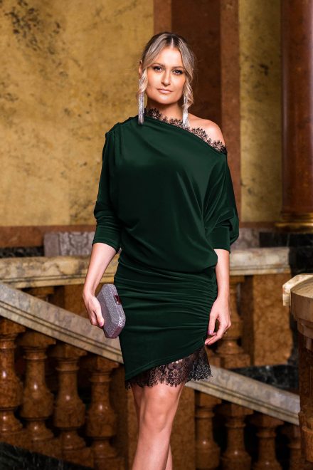 rochie prettygirl verde de ocazie din catifea cu a S047194 3 460950