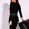 rochie corina in nuante de negru cu broderie