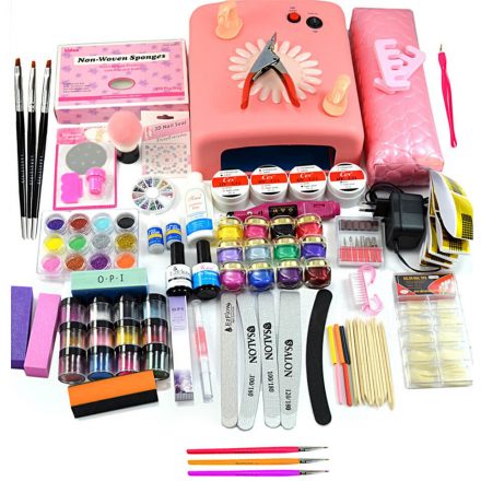 kit unghii false cu gel uv promotie 17 cadou set 3 pensule nail art7632306