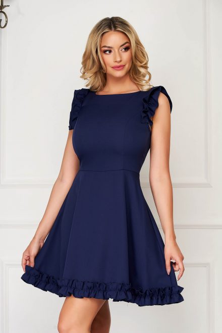 rochie starshiners albastru inchis eleganta scurta S049820 3 482565