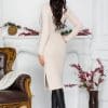 rochie ranya bej cu decolteu petrecut si cordon in talie 639153 2