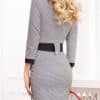 rochie trei sferturi gri pipit rn 010n 40