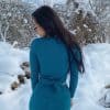 trening dama mulat turquoise din jerse cu cordon in talie 13585 2