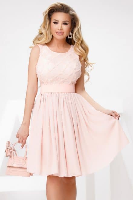 rochie midi roze rn 1203r 0