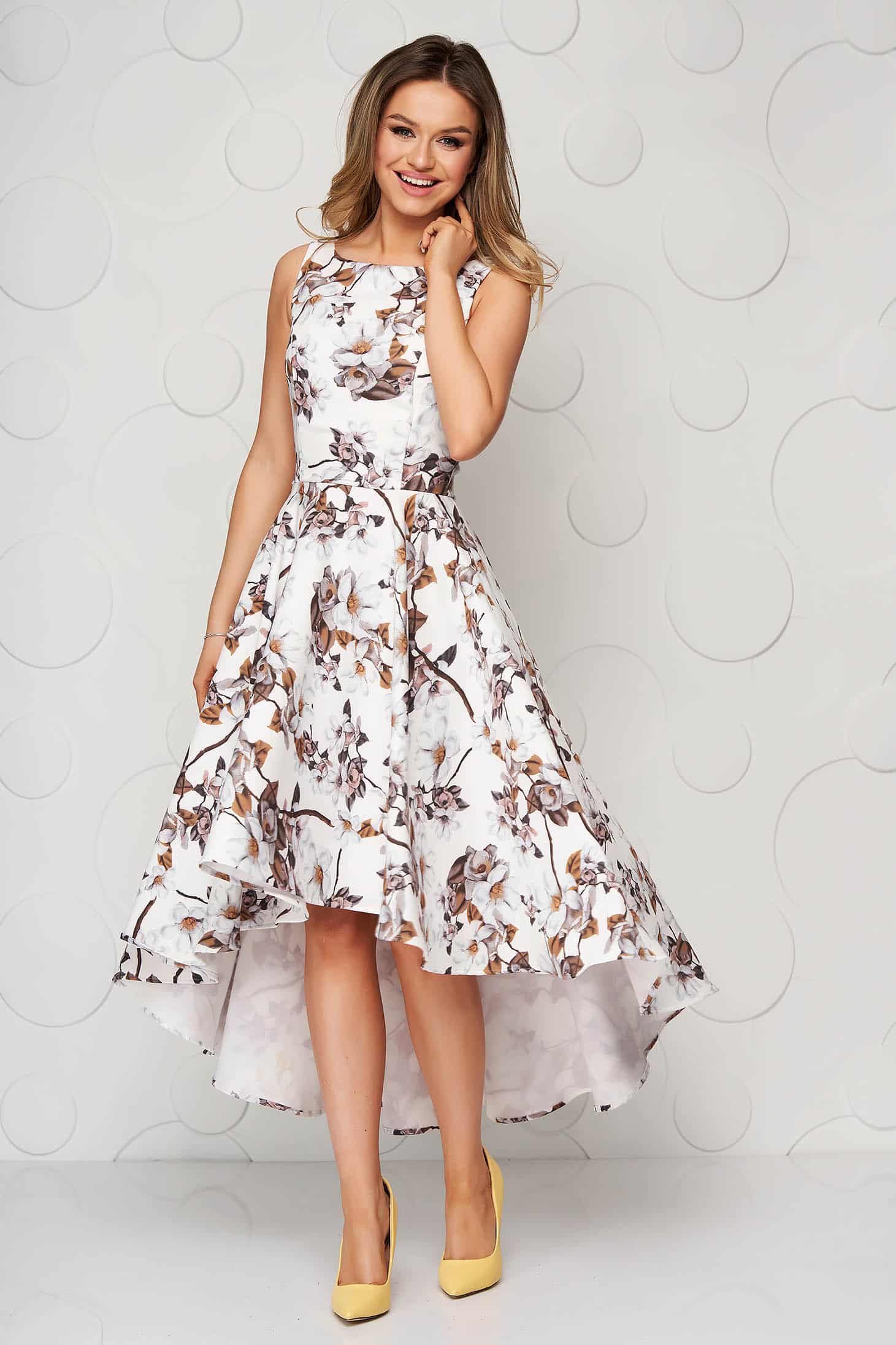 rochie starshiners ivoire eleganta din stofa elast S052055 1 513457