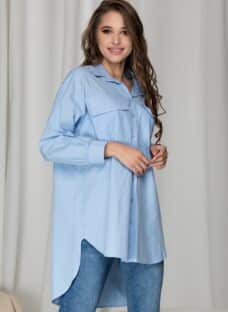 Camasa Layla bleu supradimensionata