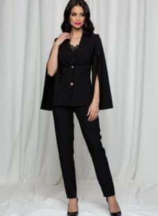Compleu LaDonna negru din doua piese cu pantaloni