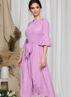 Rochie Moze lila cu aspect reiat