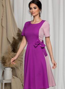 Rochie Moze mov cu funda in lateral