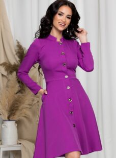 Rochie Moze mov cu nasturi