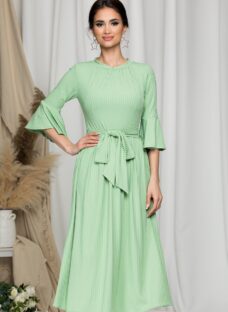 Rochie Moze verde fistic cu aspect reiat