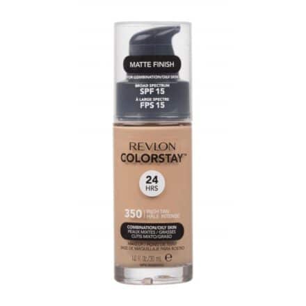 revlon colorstay combination oily skin spf15 fond de ten pentru femei 30 ml nuanta 350 rich tan 385069